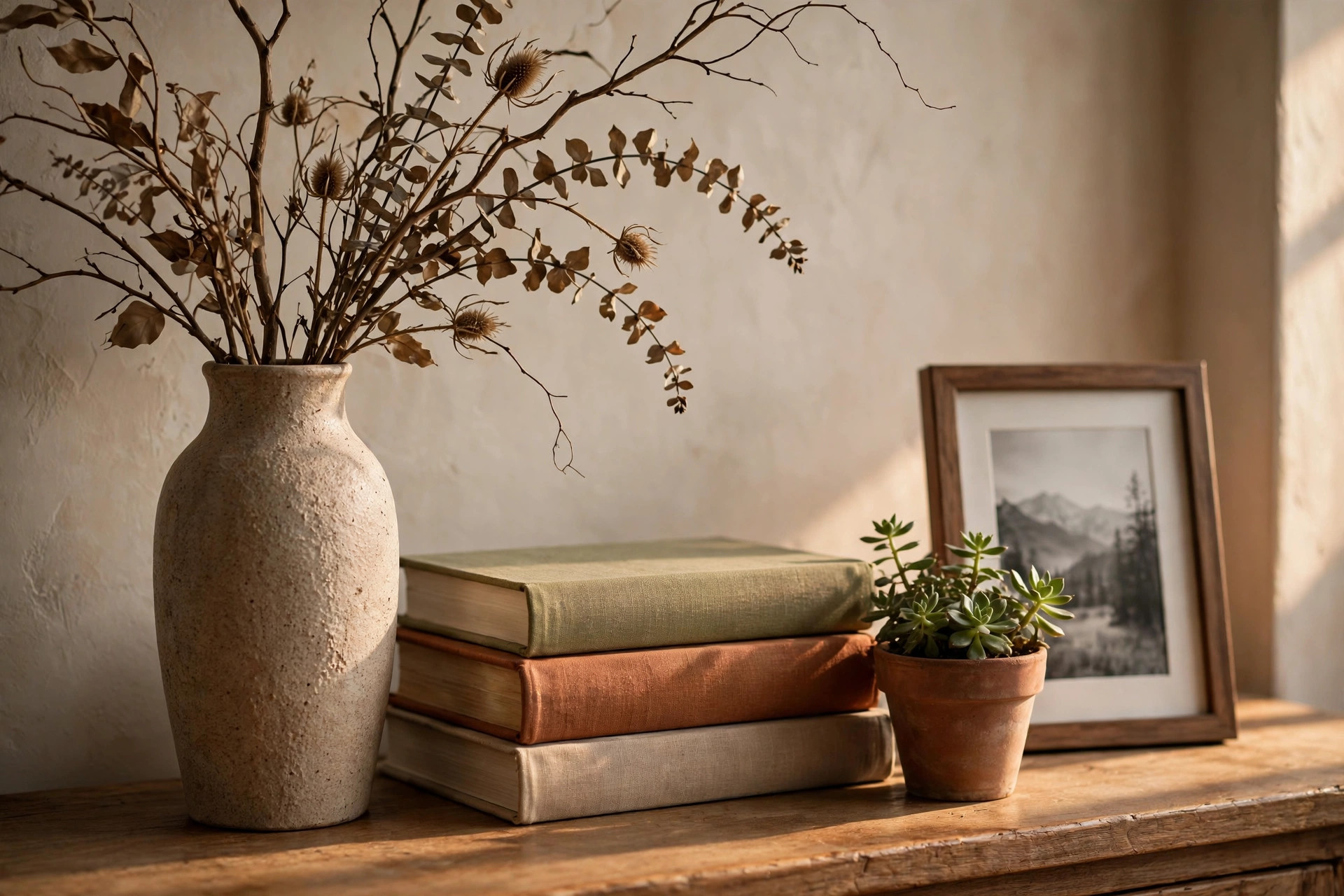 Modern interior design with warm wood and soft neutrals - interior design ideas for a stylish comfortable home