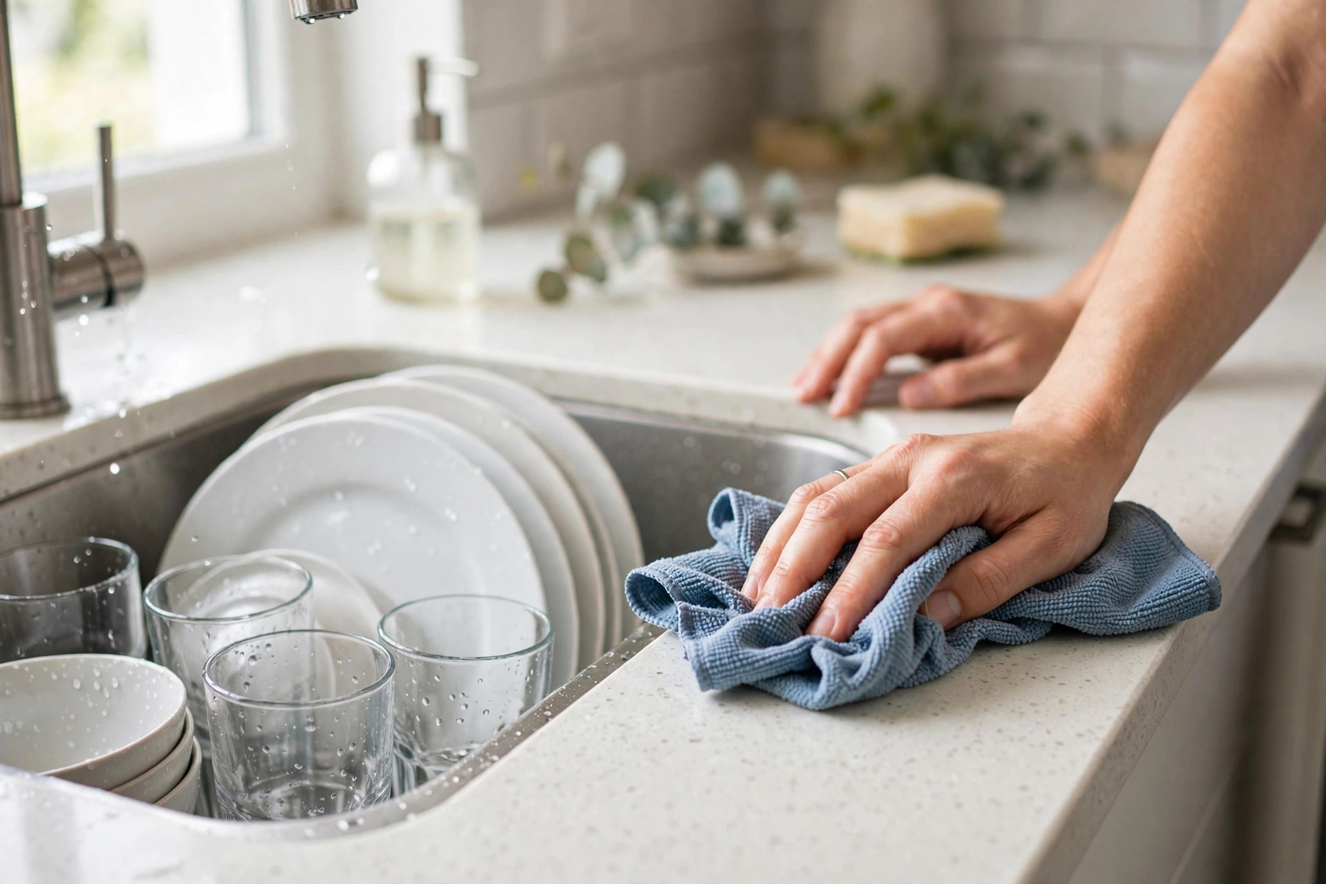 Daily Cleaning Routine That Keeps Your Home Always Tidy - quick daily floor and surface tidy in progress