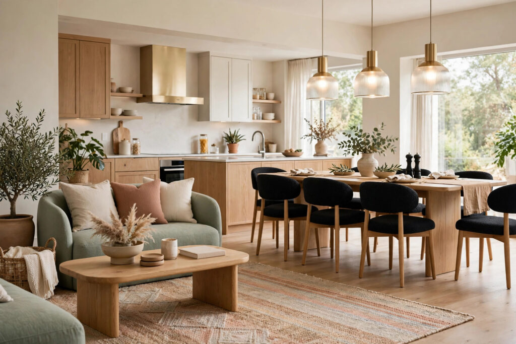 Bright open-plan living space featured image for open-plan living interior design tips for connected spaces